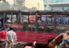 রাতভর ককটেল বিস্ফোরণ, বাসে অগ্নিসংযোগ