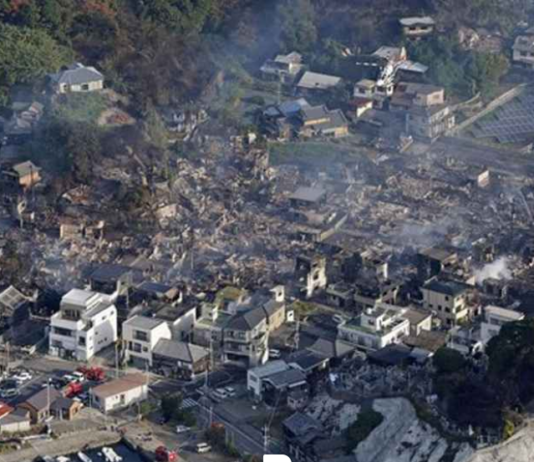 জাপানে এক রাতে ১৭০ ভবনে আগুন