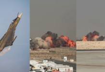 দুবাই এয়ার শো’তে ভারতের ‘তেজস’ যুদ্ধবিমান বিধ্বস্ত, পাইলট নিহত