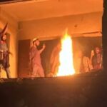 ধানমন্ডি ৩২ নম্বরে বিক্ষুব্ধ জনতার আগুন-ভাঙচুর